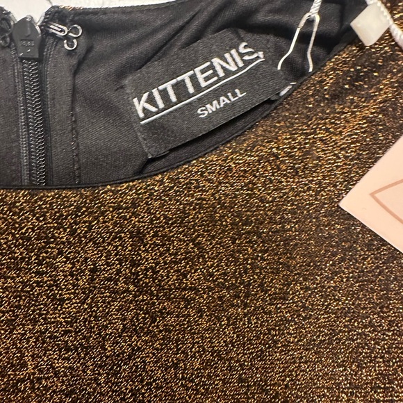 Kittenish Bronze Sparkly Dress - Picture 6 of 9